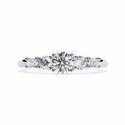 Elegant 3-Stone Lab Diamond Ring