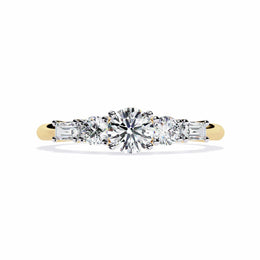 Elegant 3-Stone Lab Diamond Ring