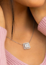 Luxe Square Diamond Pendant