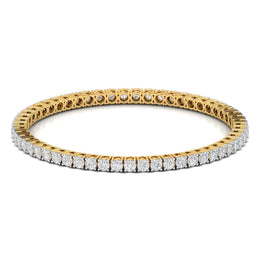 40 Pointer Round Diamond Line Bangle