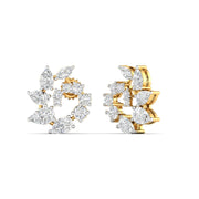 Marquise & Pear Cut Cluster Diamonds Earrings