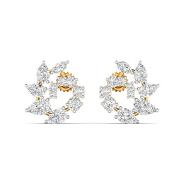 Marquise & Pear Cut Cluster Diamonds Earrings