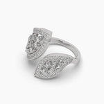 Diamond Leaf Cluster Ring