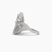 Diamond Leaf Cluster Ring