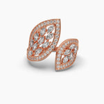 Diamond Leaf Cluster Ring
