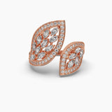 Diamond Leaf Cluster Ring