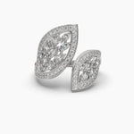 Diamond Leaf Cluster Ring