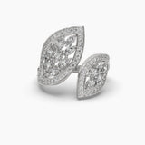 Diamond Leaf Cluster Ring