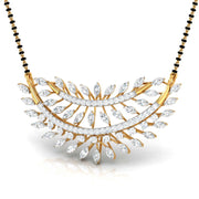 Marquise & Round Diamond Foliage  Mangalsutra