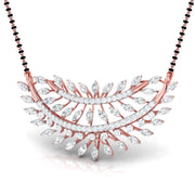 Marquise & Round Diamond Foliage  Mangalsutra
