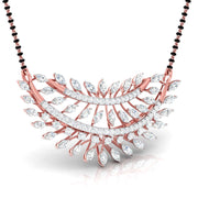 Marquise & Round Diamond Foliage  Mangalsutra