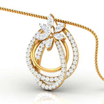 Marquise & Round Diamonds Twirling Tapestry Pendant