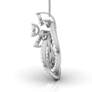Marquise & Round Diamonds Twirling Tapestry Pendant