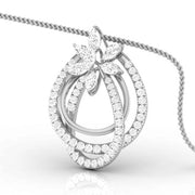 Marquise & Round Diamonds Twirling Tapestry Pendant