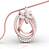 Marquise & Round Diamonds Twirling Tapestry Pendant