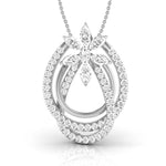 Marquise & Round Diamonds Twirling Tapestry Pendant