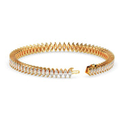 Marquise Shape Diamond Chain Bracelet
