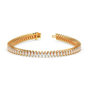 Marquise Shape Diamond Chain Bracelet