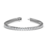 Marquise Shape Diamond Chain Bracelet