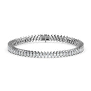 Marquise Shape Diamond Chain Bracelet