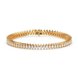 Marquise Shape Diamond Chain Bracelet