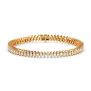 Marquise Shape Diamond Chain Bracelet