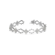 Marquise Shape & Round Cut Diamonds Floral Bracelet