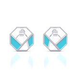 Matrix Octagon Earrings