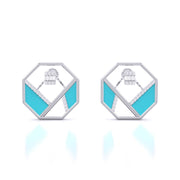 Matrix Octagon Earrings