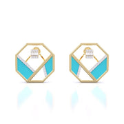 Matrix Octagon Earrings