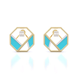 Matrix Octagon Earrings