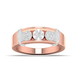 Men's Three-Stone Diamond Band