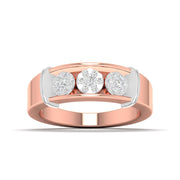 Men's Three-Stone Diamond Band