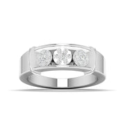 Men's Three-Stone Diamond Band