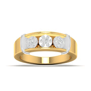 Men's Three-Stone Diamond Band