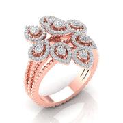 Mesmerizing Petal Diamond Ring
