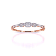 Bezel Set Baguette Diamond Bangle