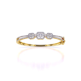 Bezel Set Baguette Diamond Bangle