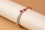 Modern Abstract Lab Grown Diamond Bangle