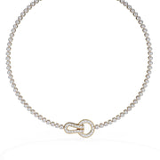 Modern Chain Bracelet with Geometric Clasp