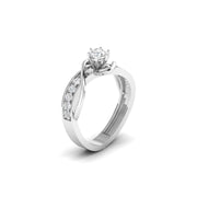 Twisted Loop Diamond Ring