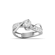 Twisted Loop Diamond Ring