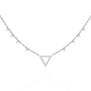 Modern Triangle Diamond Necklace