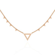 Modern Triangle Diamond Necklace