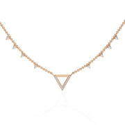 Modern Triangle Diamond Necklace
