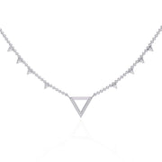 Modern Triangle Diamond Necklace