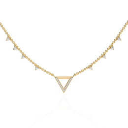 Modern Triangle Diamond Necklace