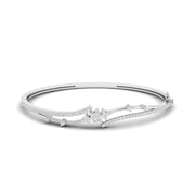 Moonlit Petals Diamond Bangle