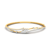 Moonlit Petals Diamond Bangle