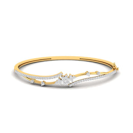Moonlit Petals Diamond Bangle